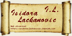 Isidora Lackanović vizit kartica